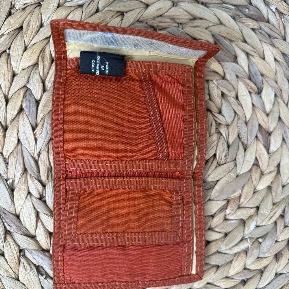 VTG Wallet Rainbow Canvas Vintage Bi-fold Nylon Retro 80s Oceanside Ca. USA